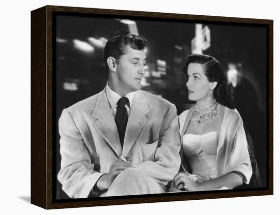 Macao, from Left, Robert Mitchum, Jane Russell, 1952-null-Framed Stretched Canvas