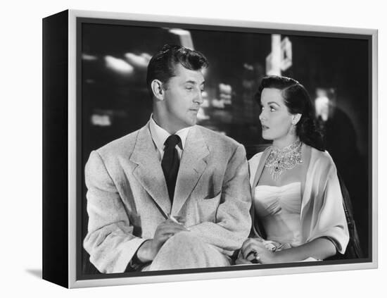 Macao, from Left, Robert Mitchum, Jane Russell, 1952-null-Framed Stretched Canvas