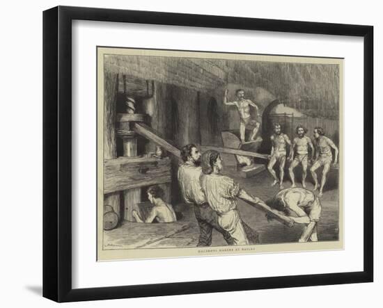 Macaroni Makers at Naples-Godefroy Durand-Framed Giclee Print