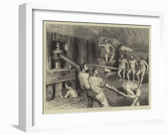 Macaroni Makers at Naples-Godefroy Durand-Framed Giclee Print