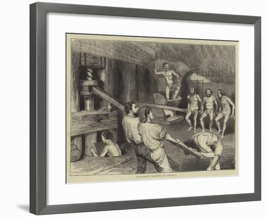 Macaroni Makers at Naples-Godefroy Durand-Framed Giclee Print