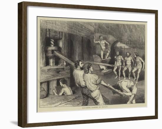 Macaroni Makers at Naples-Godefroy Durand-Framed Giclee Print