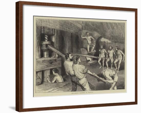 Macaroni Makers at Naples-Godefroy Durand-Framed Giclee Print