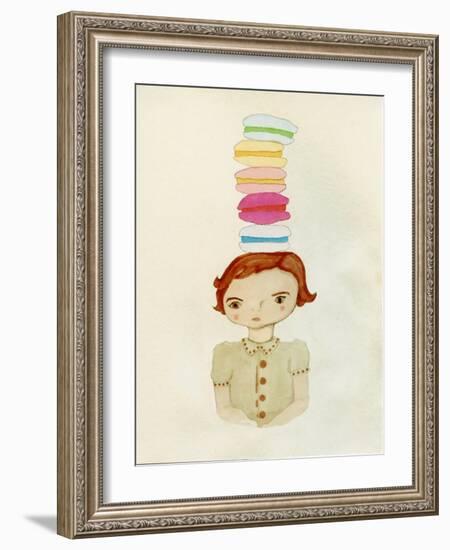 Macaroon Girl, 2009 (Felt Tip on Paper)-Bella Larsson-Framed Giclee Print