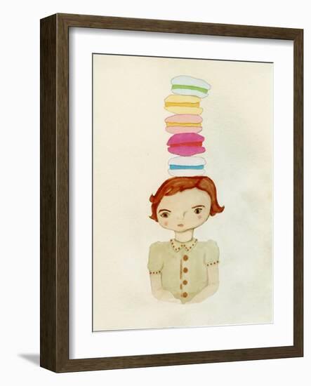 Macaroon Girl, 2009 (Felt Tip on Paper)-Bella Larsson-Framed Giclee Print