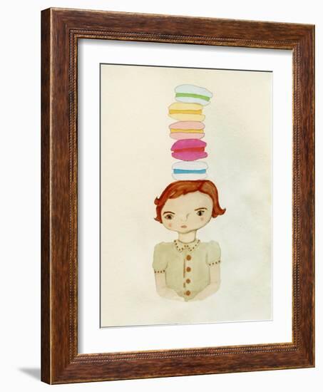 Macaroon Girl, 2009 (Felt Tip on Paper)-Bella Larsson-Framed Giclee Print