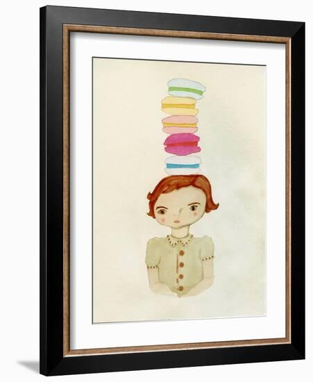 Macaroon Girl, 2009 (Felt Tip on Paper)-Bella Larsson-Framed Giclee Print