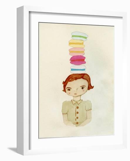 Macaroon Girl, 2009 (Felt Tip on Paper)-Bella Larsson-Framed Giclee Print