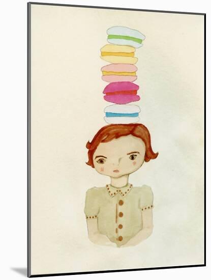 Macaroon Girl, 2009 (Felt Tip on Paper)-Bella Larsson-Mounted Giclee Print