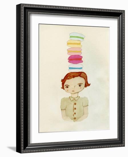 Macaroon Girl, 2009 (Felt Tip on Paper)-Bella Larsson-Framed Giclee Print