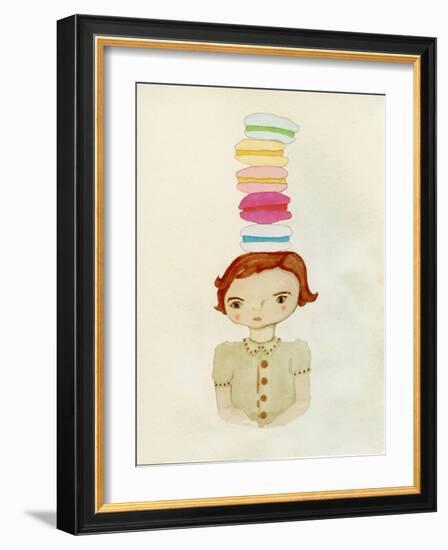 Macaroon Girl, 2009 (Felt Tip on Paper)-Bella Larsson-Framed Giclee Print