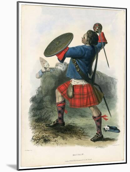 Macbain , from the Clans of the Scottish Highlands, Pub.1845 (Colour Litho)-Robert Ronald McIan-Mounted Giclee Print