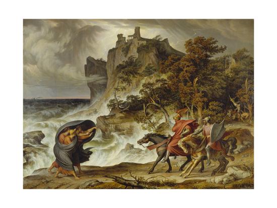 Macbeth And The Three Witches 1829 30 Giclee Print Joseph