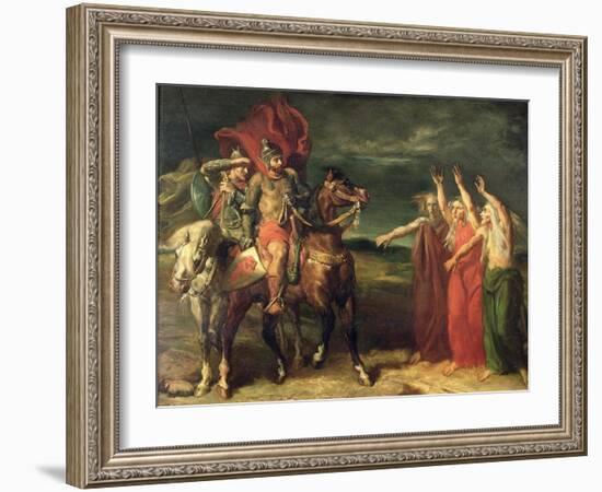 Macbeth and the Three Witches, 1855-Theodore Chasseriau-Framed Giclee Print