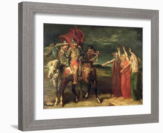 Macbeth and the Three Witches, 1855-Theodore Chasseriau-Framed Giclee Print