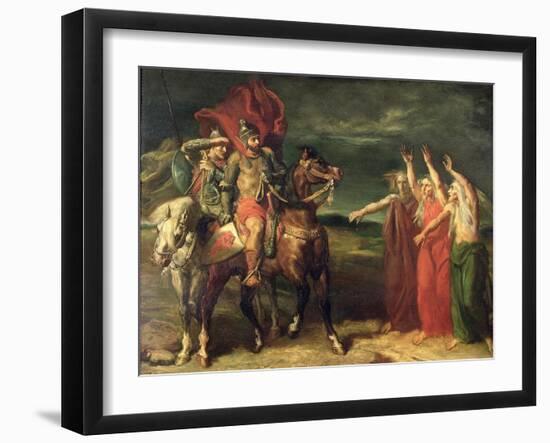 Macbeth and the Three Witches, 1855-Theodore Chasseriau-Framed Giclee Print