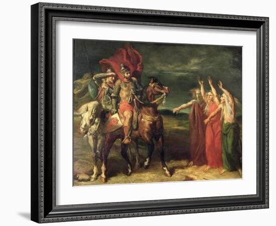 Macbeth and the Three Witches, 1855-Theodore Chasseriau-Framed Giclee Print