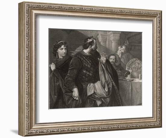 Macbeth, He Alone Sees Banquo's Ghost at the Banquet-M. Adamo-Framed Photographic Print