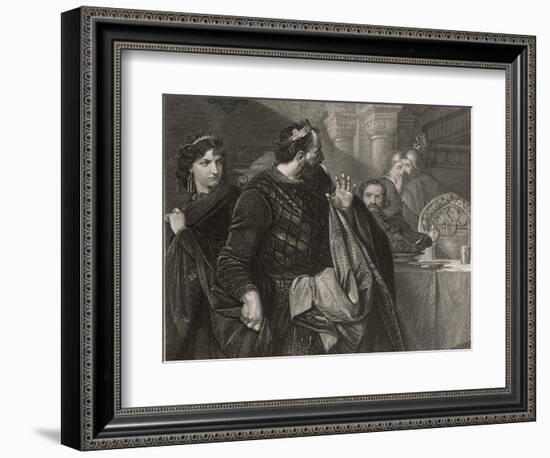 Macbeth, He Alone Sees Banquo's Ghost at the Banquet-M. Adamo-Framed Photographic Print