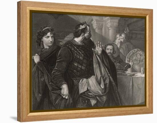 Macbeth, He Alone Sees Banquo's Ghost at the Banquet-M. Adamo-Framed Premier Image Canvas