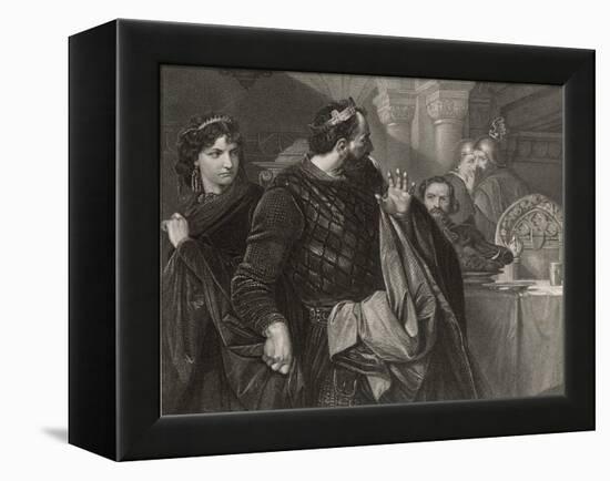 Macbeth, He Alone Sees Banquo's Ghost at the Banquet-M. Adamo-Framed Premier Image Canvas