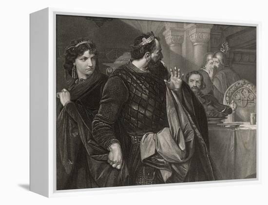 Macbeth, He Alone Sees Banquo's Ghost at the Banquet-M. Adamo-Framed Premier Image Canvas