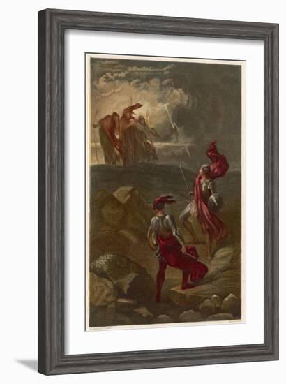 Macbeth, The Meeting with the Witches on the Heath-Joseph Kronheim-Framed Art Print