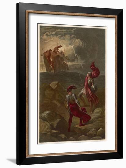 Macbeth, The Meeting with the Witches on the Heath-Joseph Kronheim-Framed Art Print