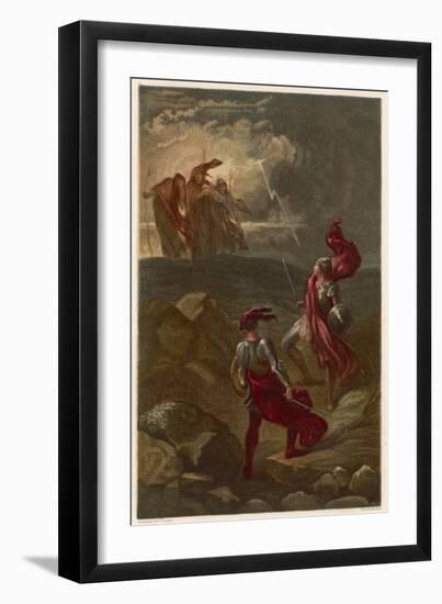 Macbeth, The Meeting with the Witches on the Heath-Joseph Kronheim-Framed Art Print