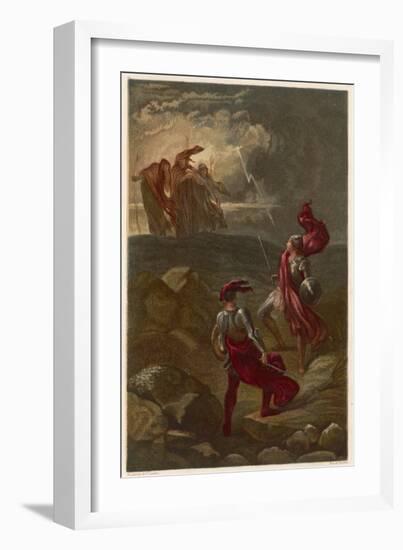 Macbeth, The Meeting with the Witches on the Heath-Joseph Kronheim-Framed Art Print