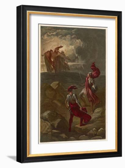 Macbeth, The Meeting with the Witches on the Heath-Joseph Kronheim-Framed Art Print