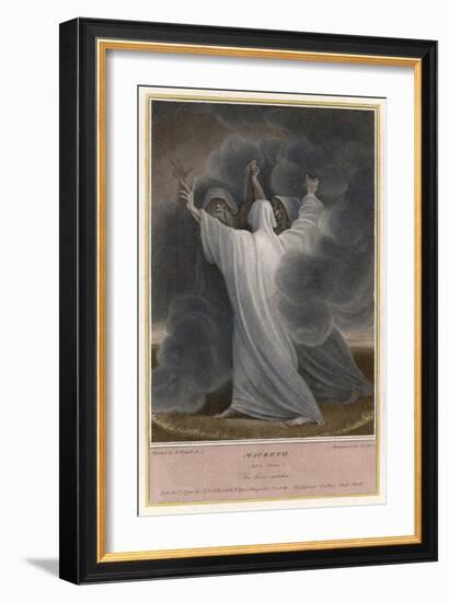 Macbeth, The Three Witches-James Stow-Framed Art Print