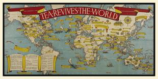 Tea Revives The World-Macdonald Gill-Mounted Giclee Print
