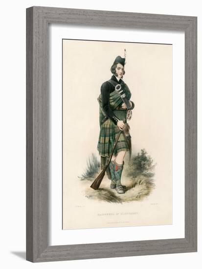 Macdonnel of Glengarry , from the Clans of the Scottish Highlands, Pub.1845 (Colour Litho)-Robert Ronald McIan-Framed Giclee Print