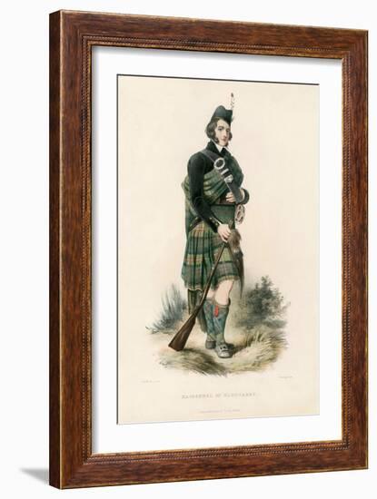 Macdonnel of Glengarry , from the Clans of the Scottish Highlands, Pub.1845 (Colour Litho)-Robert Ronald McIan-Framed Giclee Print