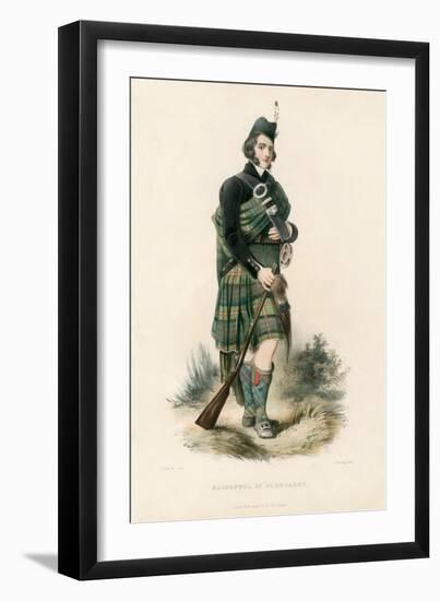 Macdonnel of Glengarry , from the Clans of the Scottish Highlands, Pub.1845 (Colour Litho)-Robert Ronald McIan-Framed Giclee Print