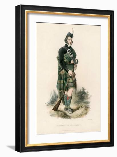 Macdonnel of Glengarry , from the Clans of the Scottish Highlands, Pub.1845 (Colour Litho)-Robert Ronald McIan-Framed Giclee Print