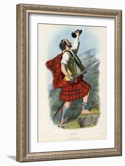 Macduff , from the Clans of the Scottish Highlands, Pub.1845 (Colour Litho)-Robert Ronald McIan-Framed Giclee Print