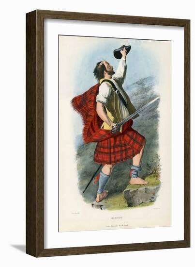 Macduff , from the Clans of the Scottish Highlands, Pub.1845 (Colour Litho)-Robert Ronald McIan-Framed Giclee Print