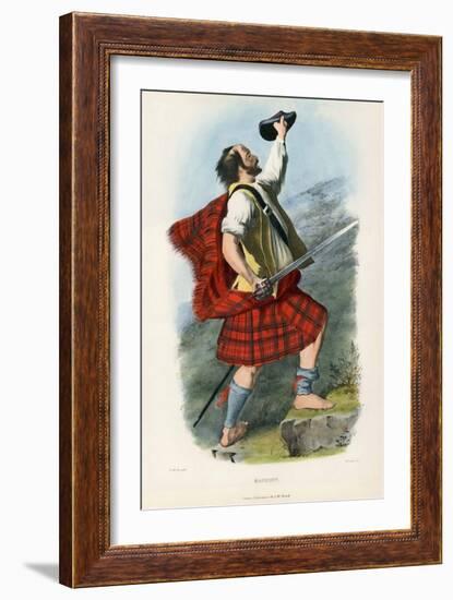 Macduff , from the Clans of the Scottish Highlands, Pub.1845 (Colour Litho)-Robert Ronald McIan-Framed Giclee Print