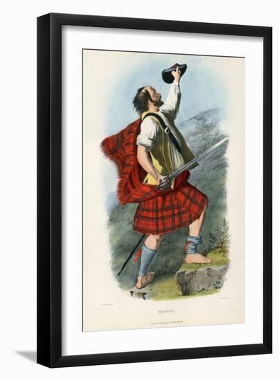 Macduff , from the Clans of the Scottish Highlands, Pub.1845 (Colour Litho)-Robert Ronald McIan-Framed Giclee Print