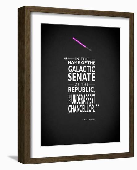 Mace-Windu Under-Arrest-Mark Rogan-Framed Art Print