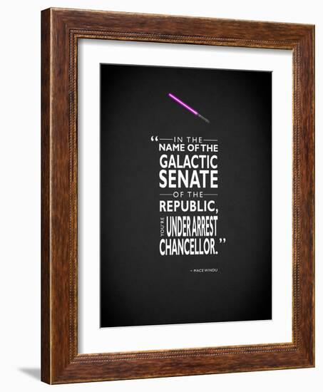 Mace-Windu Under-Arrest-Mark Rogan-Framed Art Print