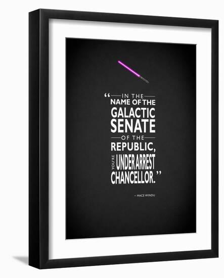 Mace-Windu Under-Arrest-Mark Rogan-Framed Art Print