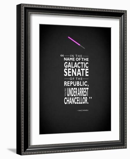 Mace-Windu Under-Arrest-Mark Rogan-Framed Art Print