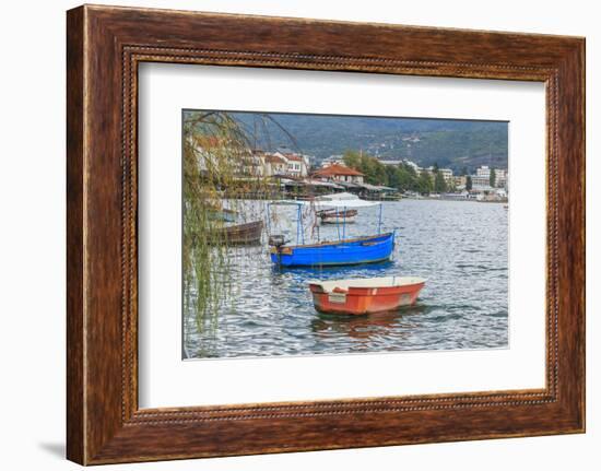 Macedonia, Ohrid and Lake Ohrid. Boats on Water-Emily Wilson-Framed Photographic Print