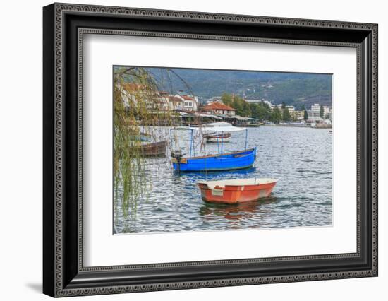 Macedonia, Ohrid and Lake Ohrid. Boats on Water-Emily Wilson-Framed Photographic Print