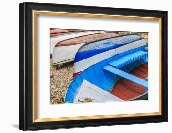 Macedonia, Ohrid, Close Up of Boats on the Shore of Lake Ohrid-Emily Wilson-Framed Photographic Print