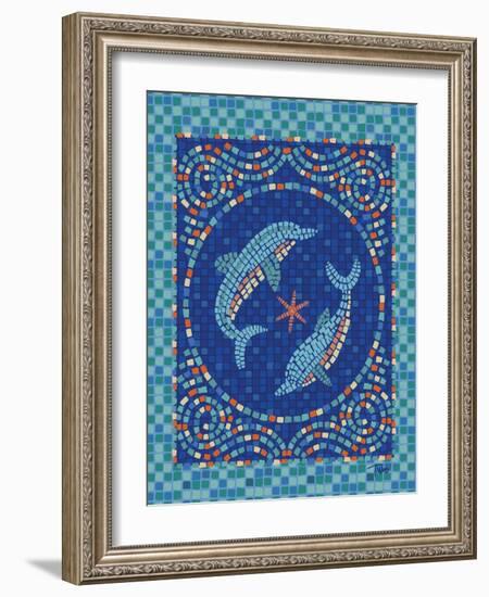 Macedonia Reef Dolphins-Teresa Woo-Framed Art Print