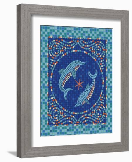 Macedonia Reef Dolphins-Teresa Woo-Framed Art Print